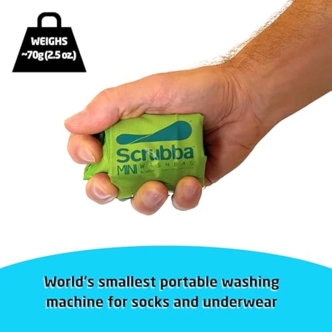 Scrubba MINI Wash Bag – Ultra-Compact Portable Washing Machine for Travel