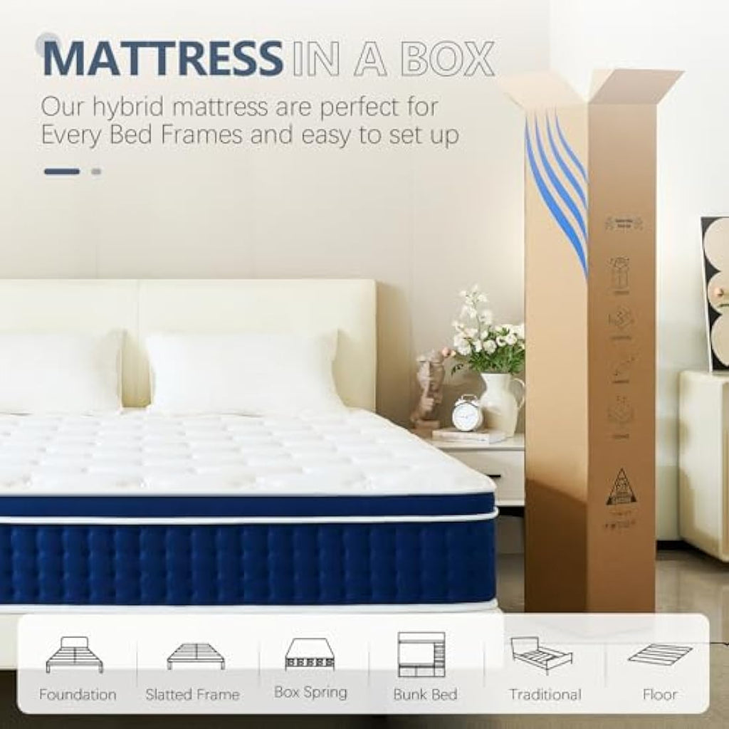 Bednew Single Hybrid Mattress | 12 Inch Medium Firm Pocket Spring