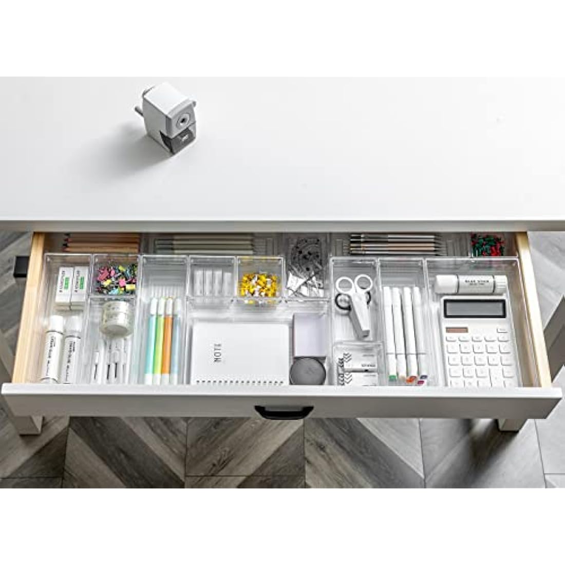 Jolof Store 25 PCS Clear Plastic Drawer Organizer Trays for Makeup