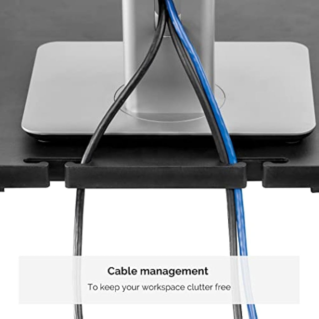 Fellowes Premium Height Adjustable Monitor Stand - Ergonomic Black Riser