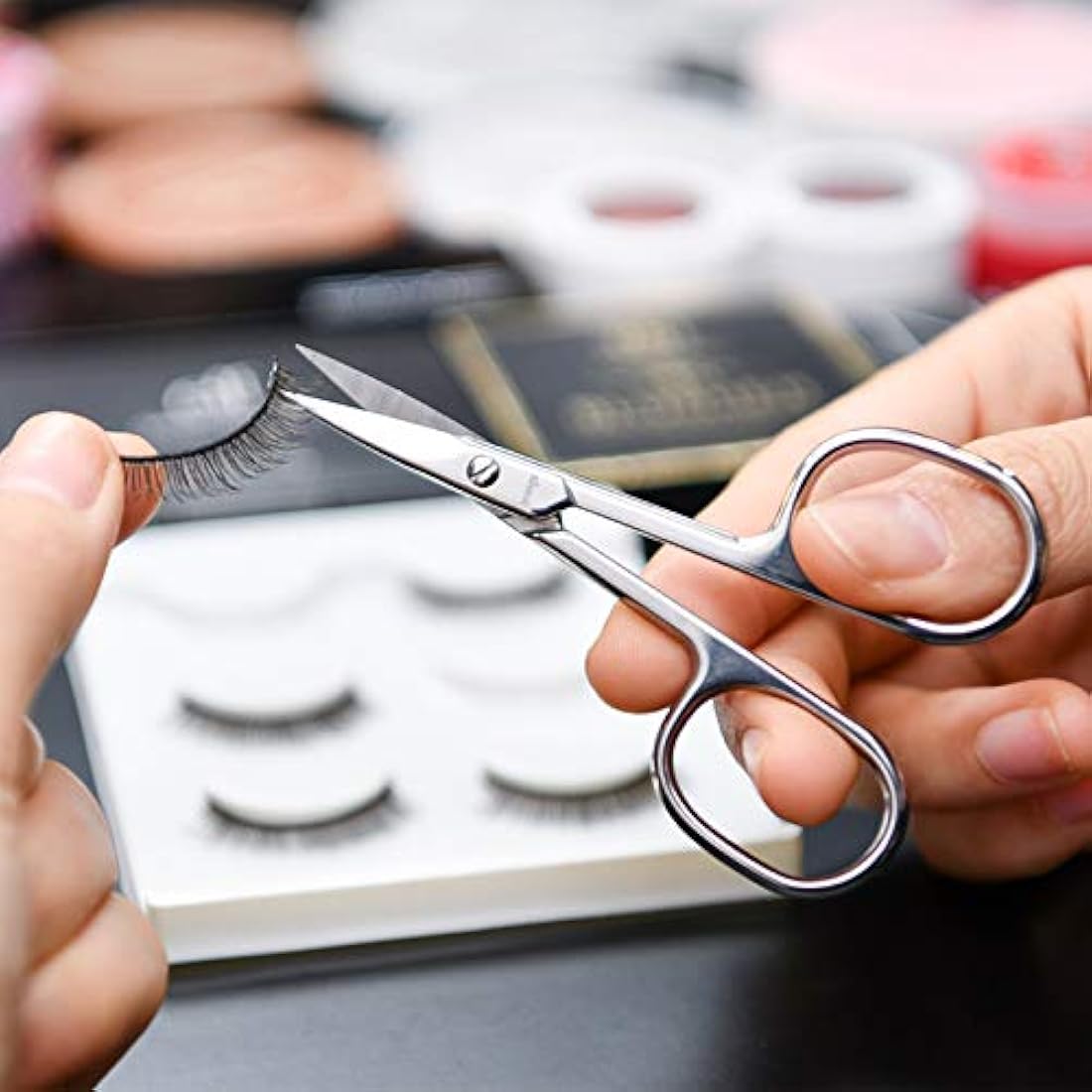 LIVINGO Stainless Steel Manicure Scissors – Curved Blade Beauty Tool