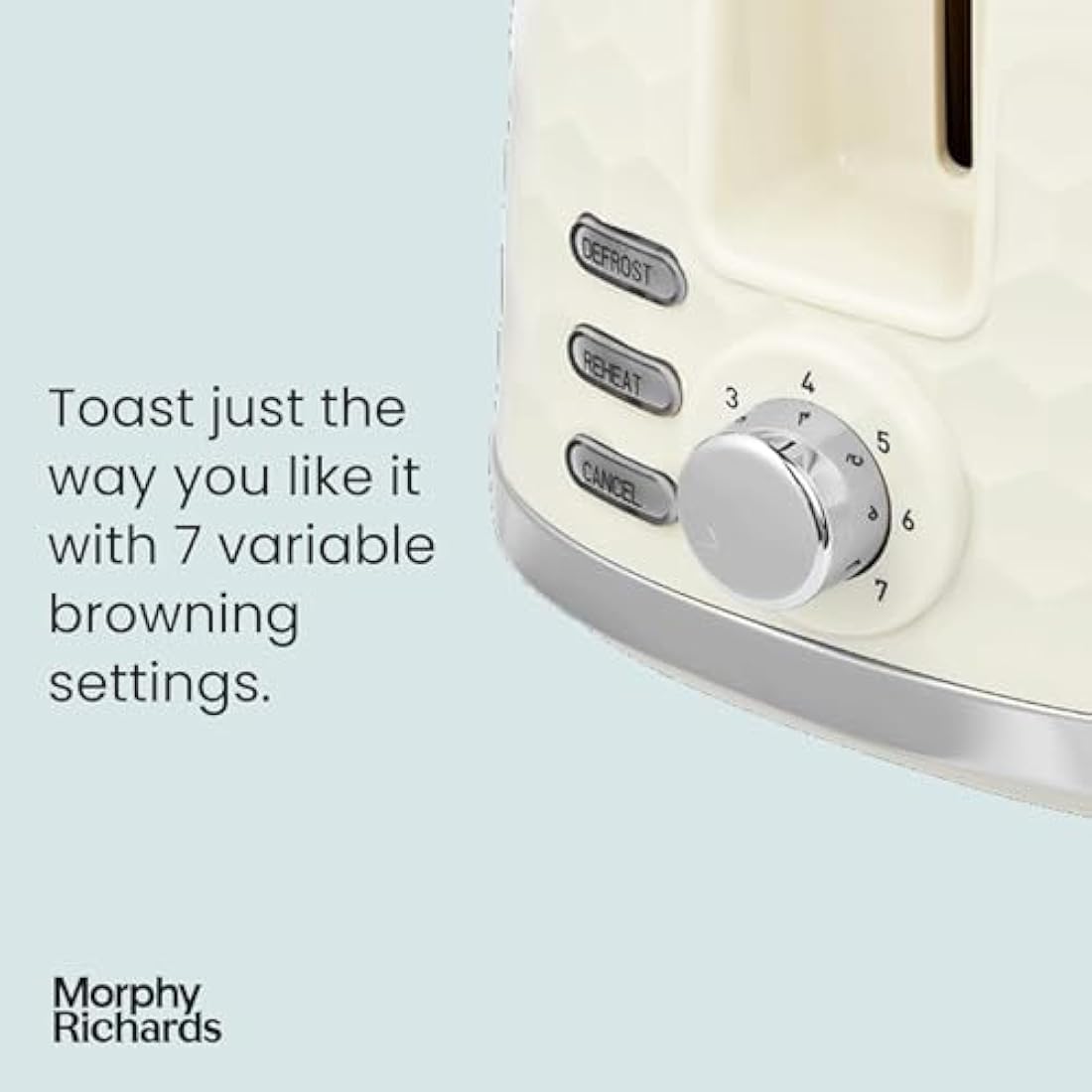 Morphy Richards Hive 2-Slice Toaster | Cream Gloss Finish | 220032