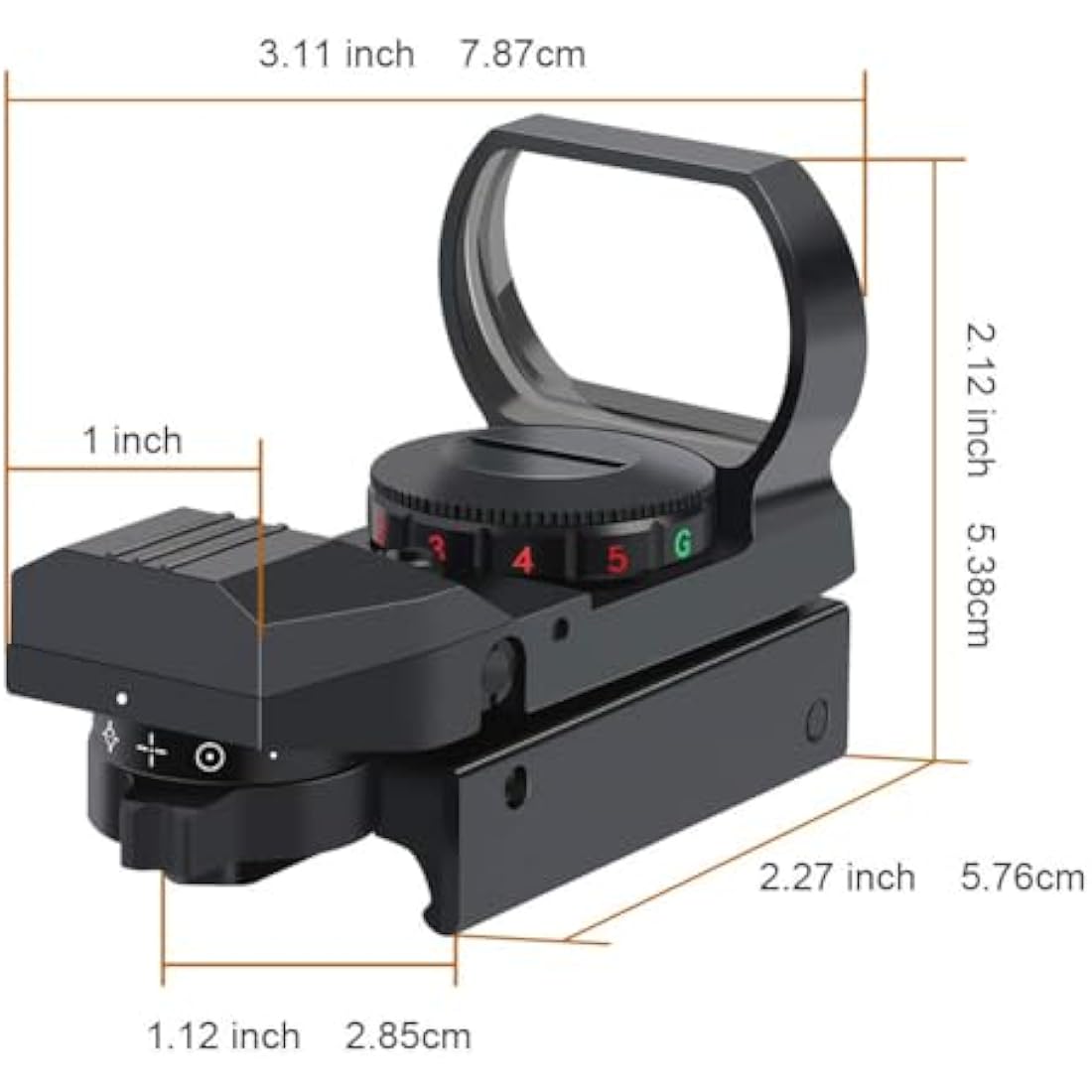 Feyachi Red Dot Reflex Sight – 4 Reticle Styles for Picatinny Rail