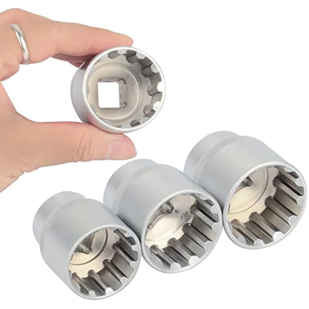 DAYUAN 19pc Spline Socket Set - 1/2" Drive Universal Metric 8-32mm Cr-V