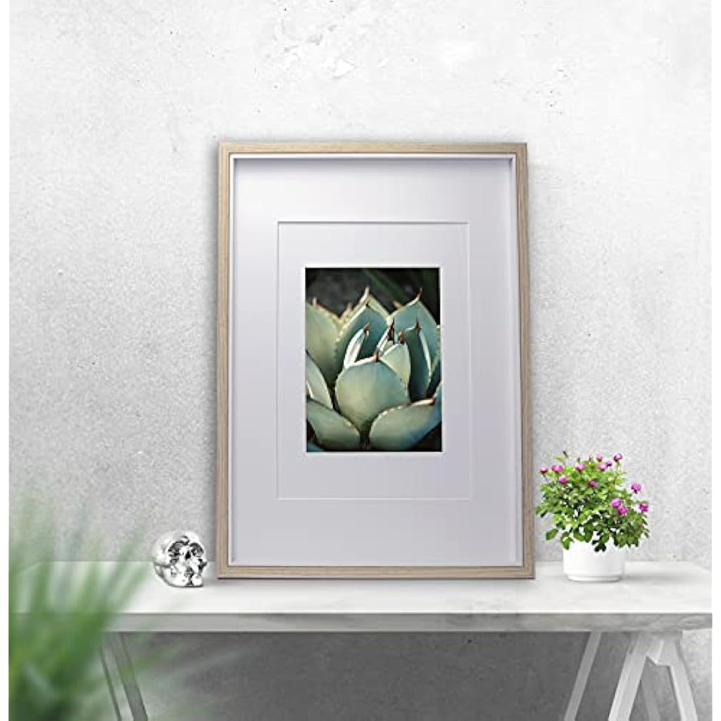 YiPinYin A3 Two-Tone Wooden Picture Frames - Set of 3 with Double Mounts