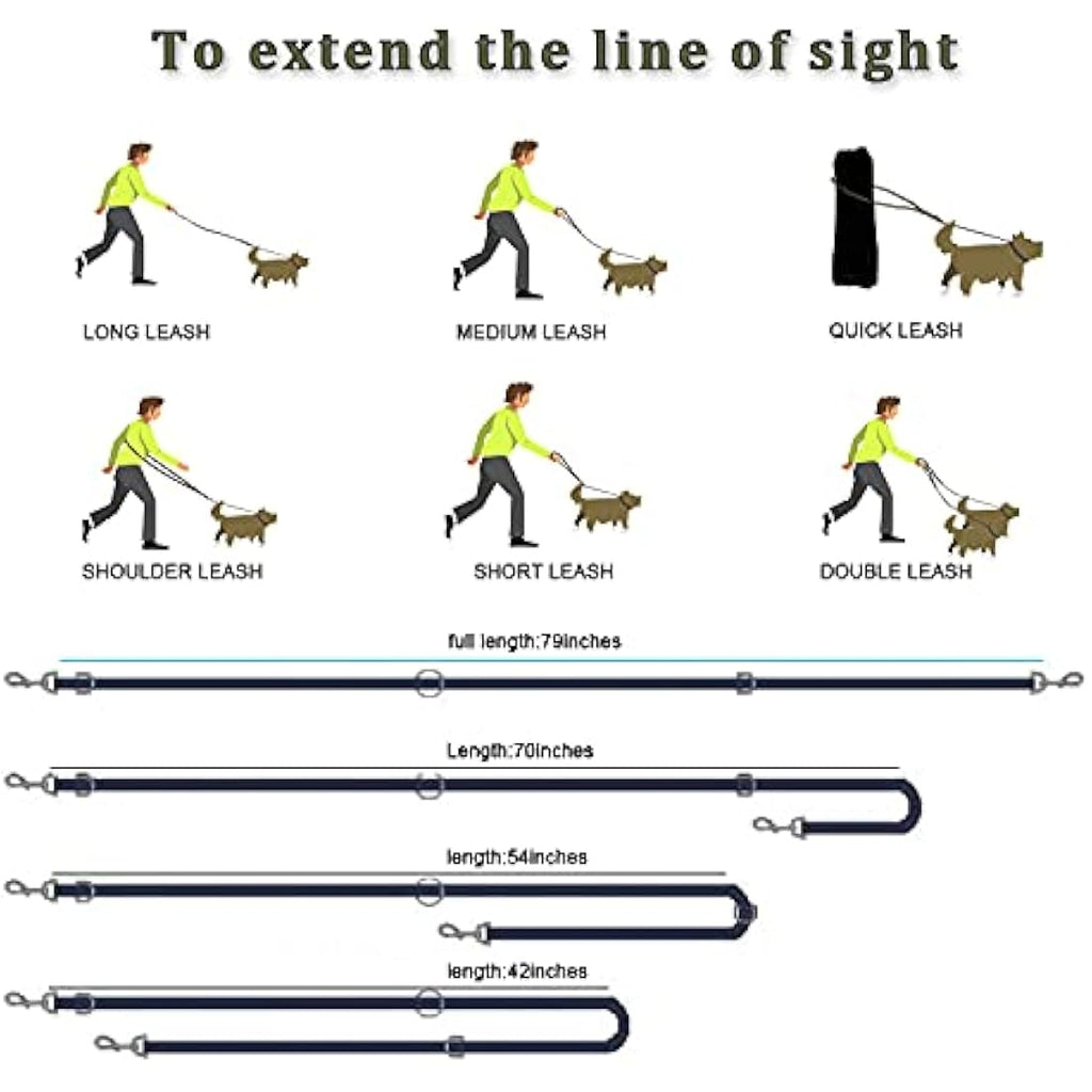 Double Ended Dog Training Lead | Durable Hands-Free Leash