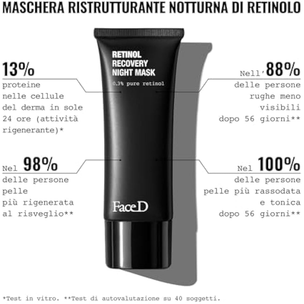 Face D Retinol Night Restructuring Mask – Anti-Aging Skincare 75ml