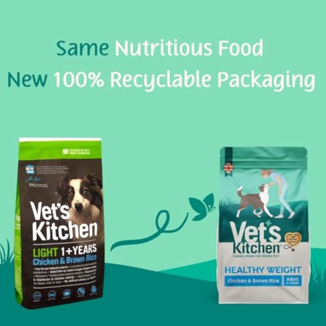 Vet's Kitchen Adult Dry Dog Food – Chicken & Brown Rice Weight Loss 7.5kg