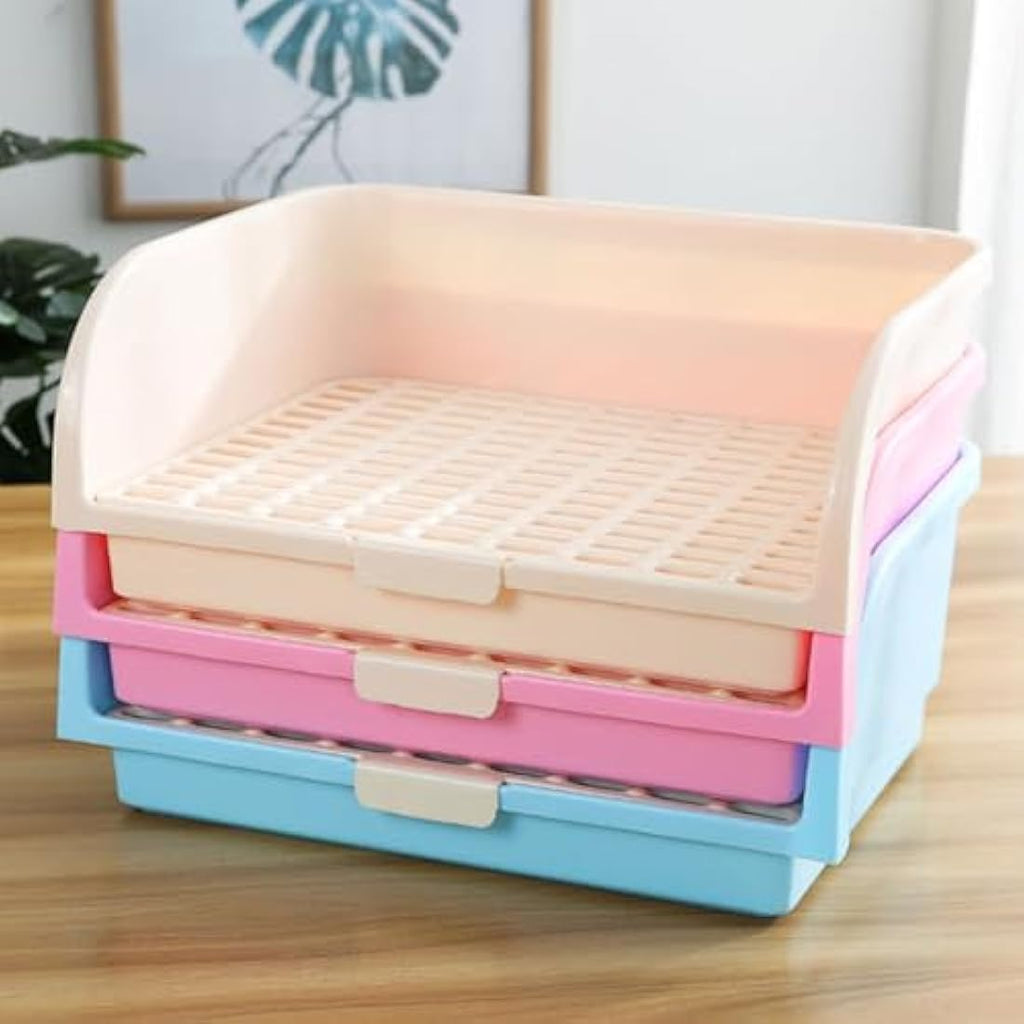 Oncpcare Large Rabbit Litter Box | Bunny & Guinea Pig Potty Tray - Beige