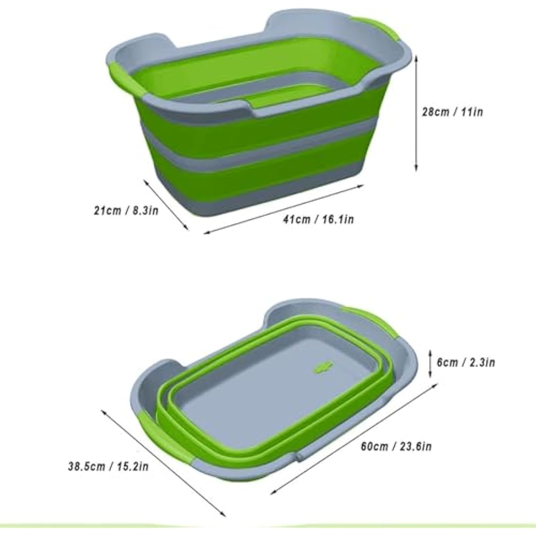 ddLUCK Collapsible Pet Bathtub – Portable Foldable Dog Wash Tub (Green)