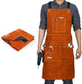 Leather Welding Apron with Gloves – Heavy Duty Work Apron