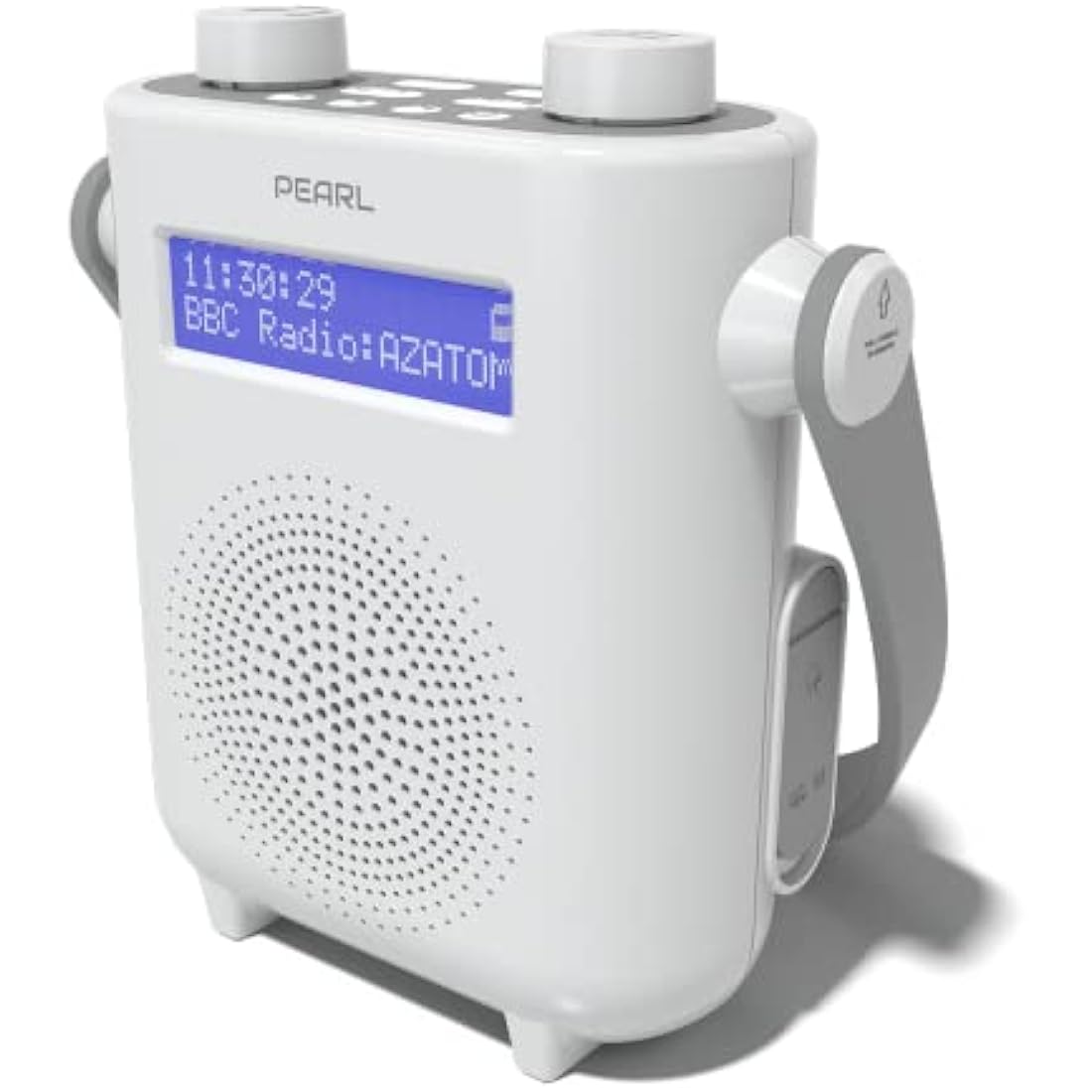 Azatom Pearl DAB/DAB+ Shower Radio | IPX5 Waterproof Bluetooth - White