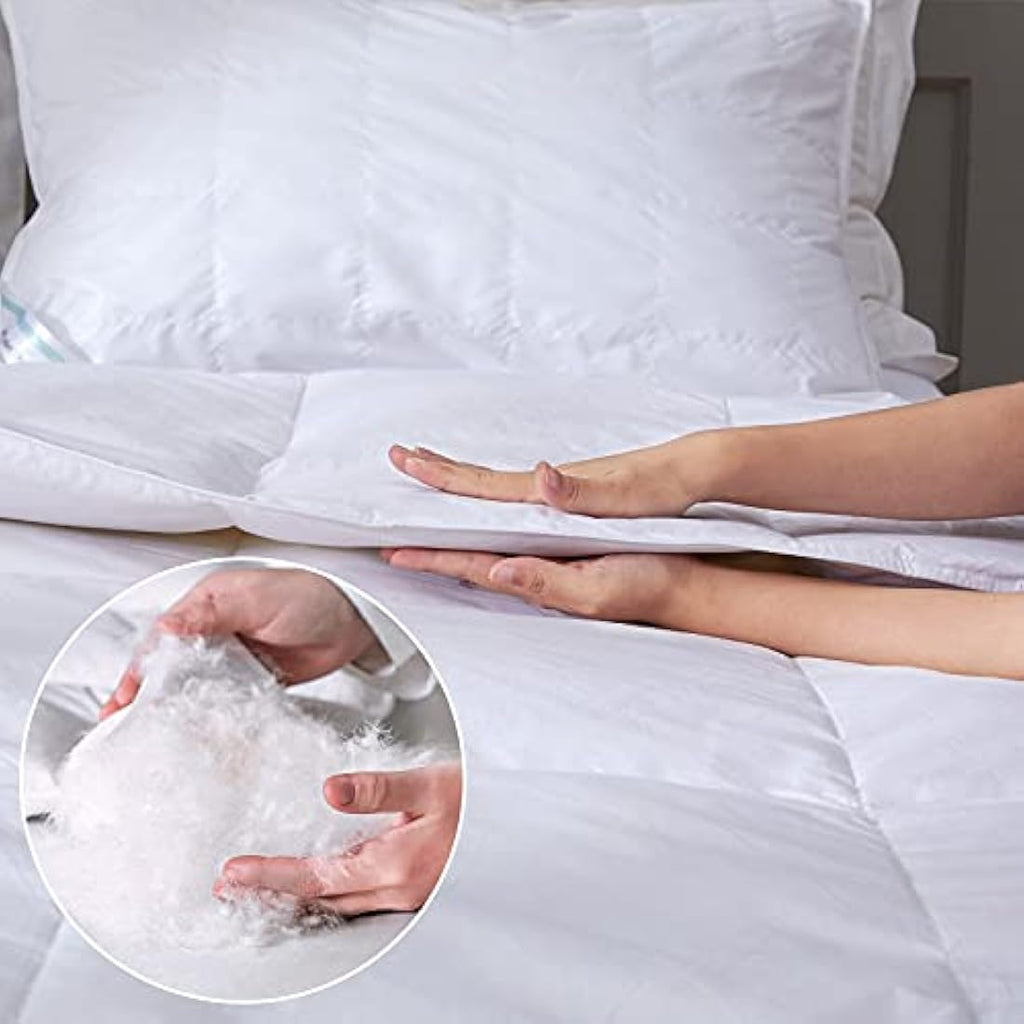 Jolof Store 4.5 Tog Feather & Down Duvet – Super King Cotton Bedding