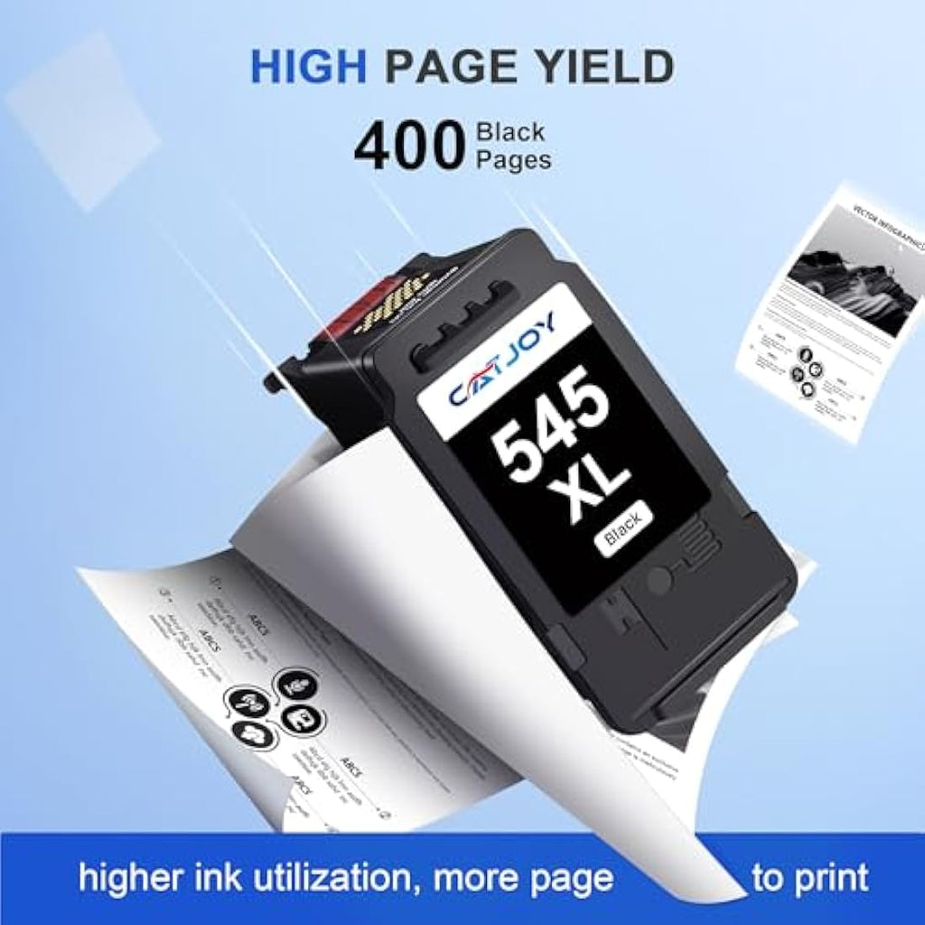 CATJOY PG-545XL Black Ink Cartridge 2-Pack for Canon Pixma TS3350 MG2550s