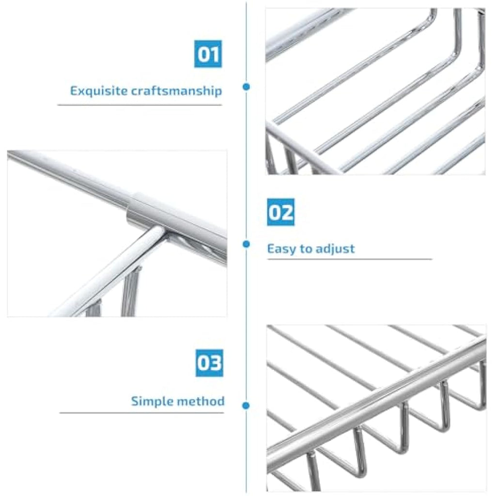 Stainless Steel Bathtub Tray – Extendable Bath Caddy Silver