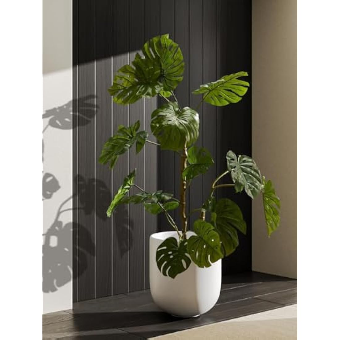 LE TAUCI 30cm Ceramic Large Planter - Indoor Plant Pot with Drainage