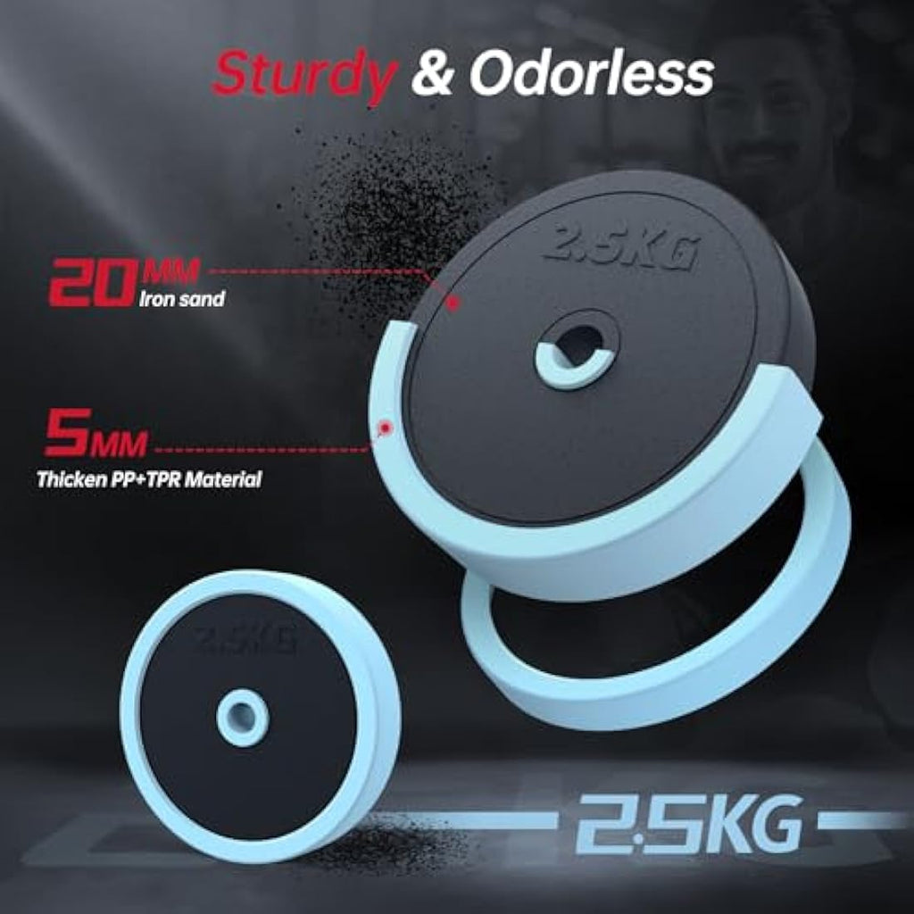 PASYOU 20KG Adjustable Dumbbell Set | 4-in-1 Barbell & Kettlebell Weights