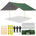Waterproof Camping Tarp | Ripstop Rain Shelter with Poles