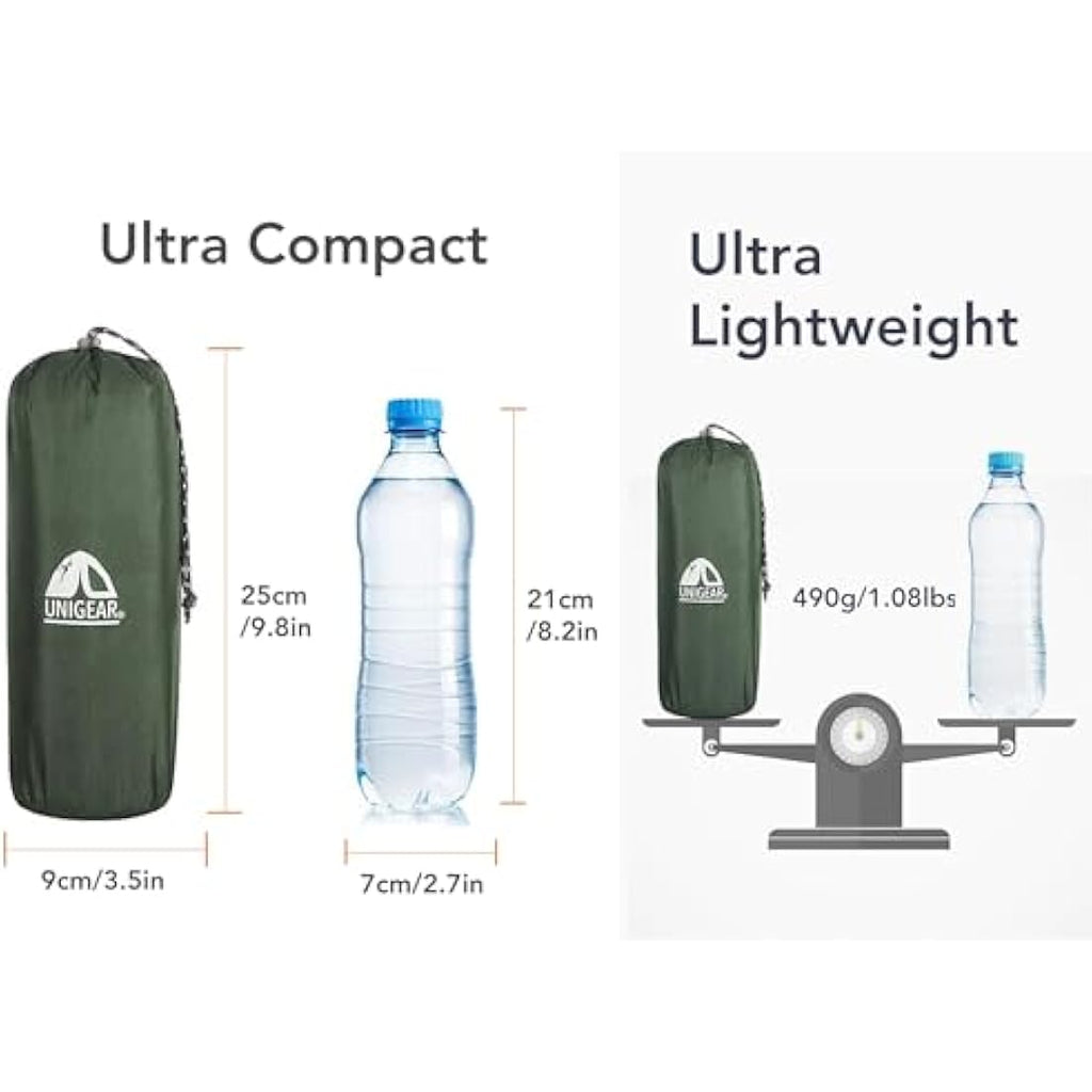 Unigear Ultralight Inflatable Sleeping Pad | 40D Nylon Camping Mat
