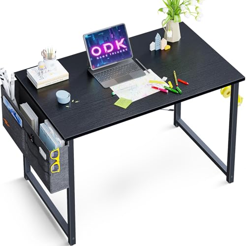ODK Computer Writing Desk - Sturdy Home Office PC Table with Storage