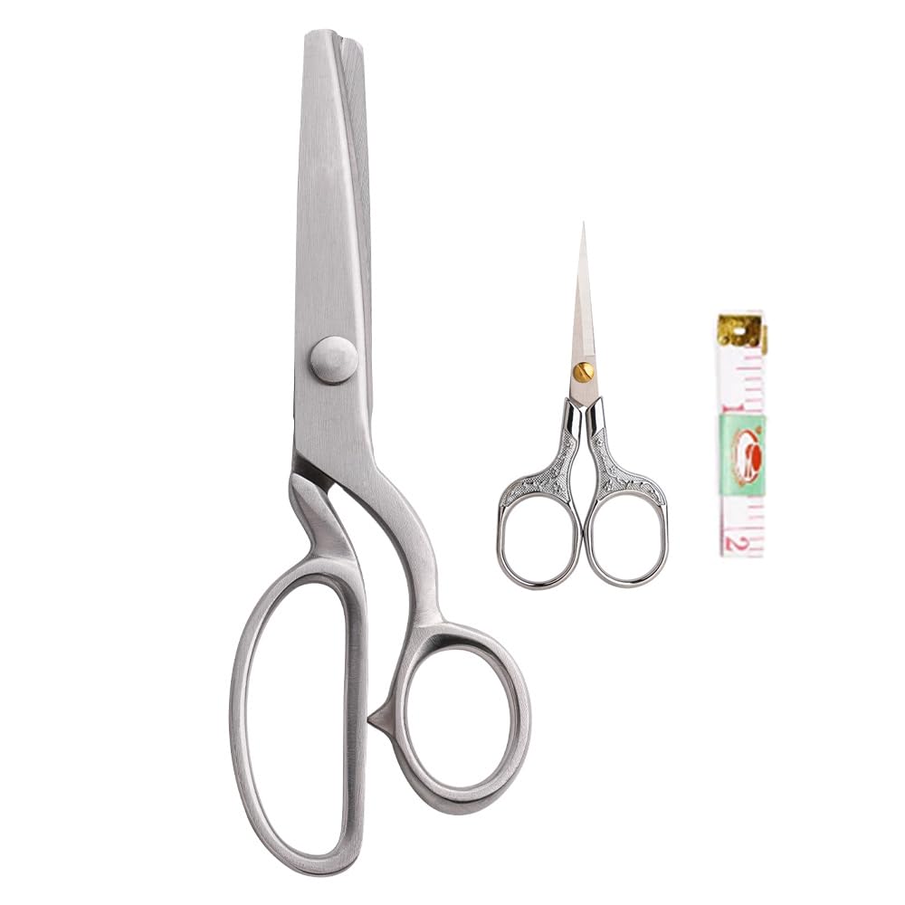 8" Pinking Shears – Heavy Duty Stainless Steel Fabric Scissors