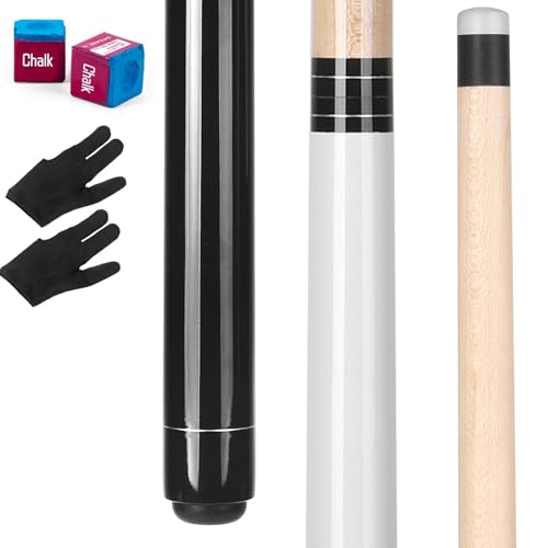 Aklot Heavy Hitter Jump Break Pool Cue – 23-25oz Maple Stick White