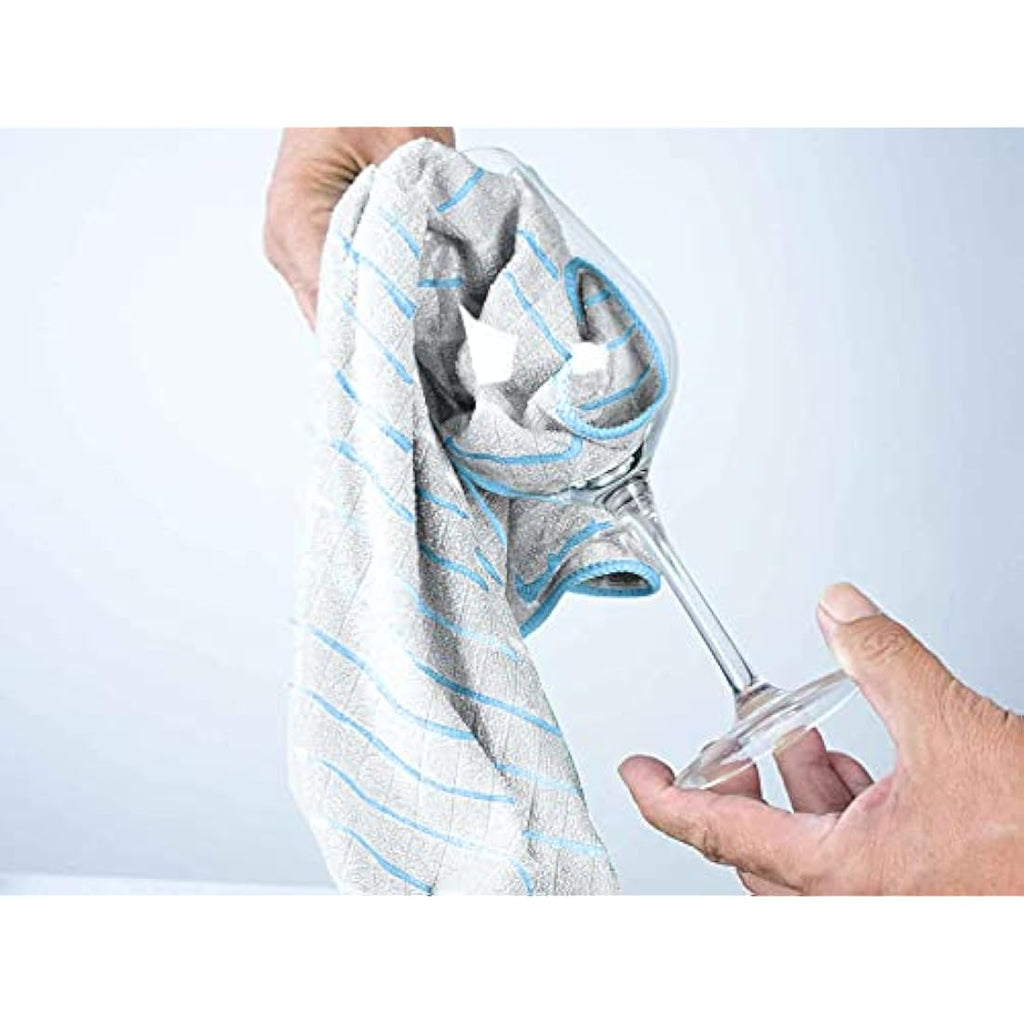 Bamboo Cleaning Towel Set – 11pc Streak-Free Glass Cloths