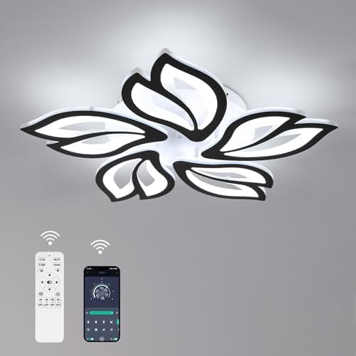 Jolof Store Modern Flower LED Chandelier – Dimmable 5-Head Acrylic Lamp