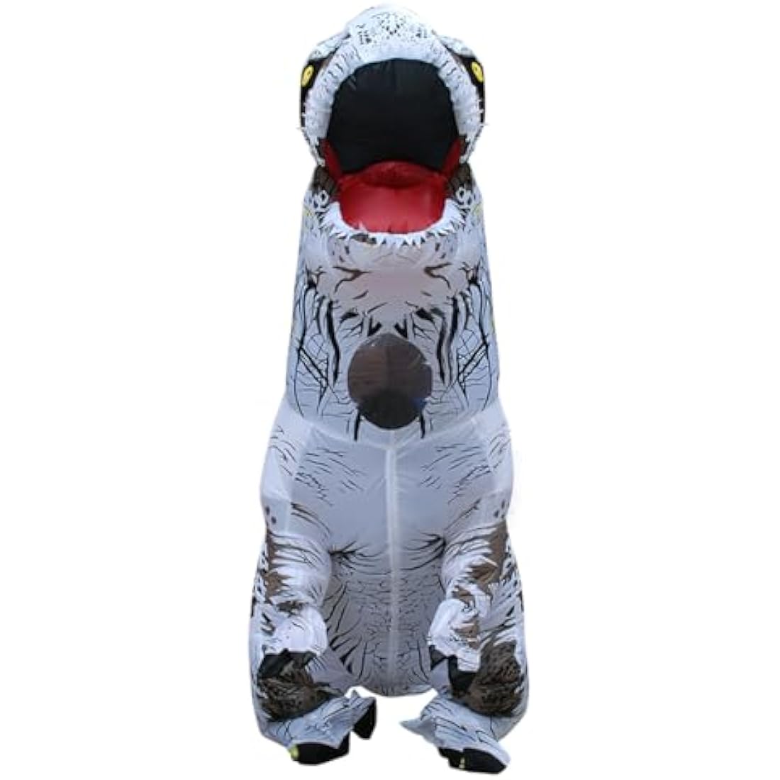 JASHKE Inflatable T-Rex Dinosaur Costume for Adults - White Fancy Dress