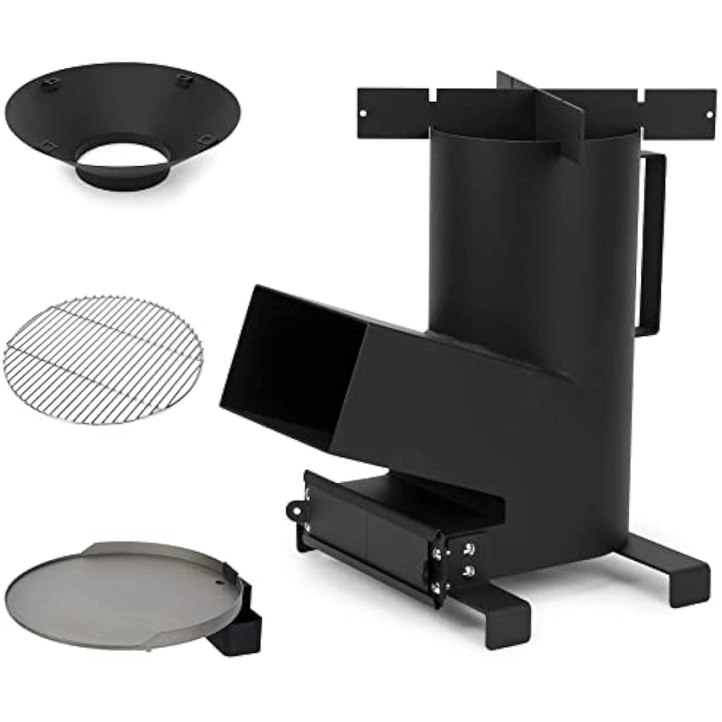 Onlyfire 3-in-1 Rocket Stove | Portable Wood Burning Camping Stove & Griddle