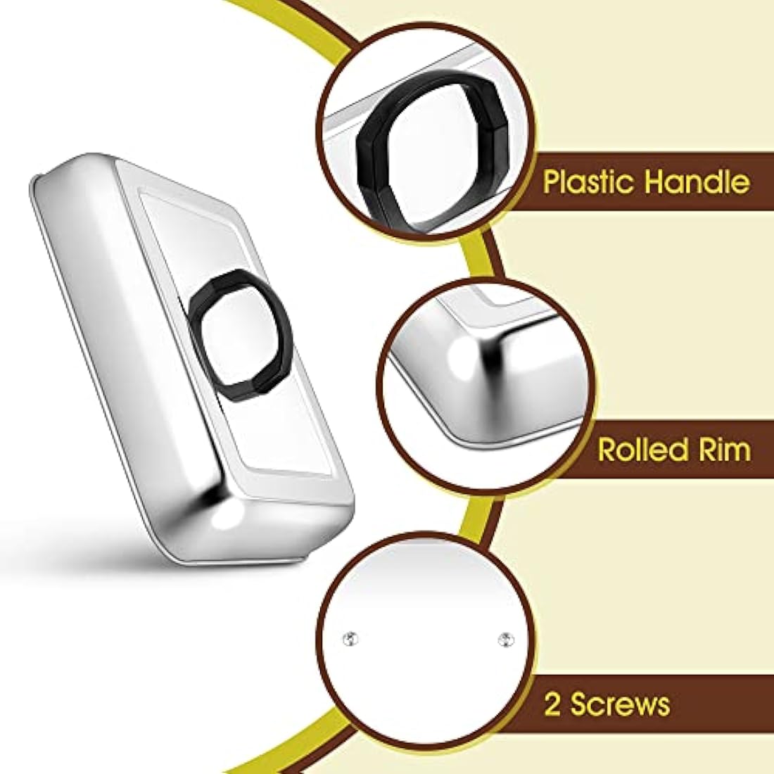 Herogo Stainless Steel Cheese Melting Dome Set – Rectangular Basting Cover