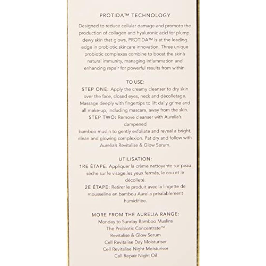 Aurelia London Probiotic Miracle Cleanser – Hydrating Cream 240ml