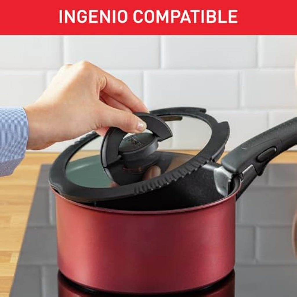 Tefal Ingenio Glass Lids Set – 16/18/20cm Oven Safe Cookware Lids