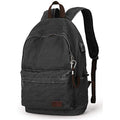 Muzee Canvas Laptop Backpack – Anti-Theft School Daypack with USB Port