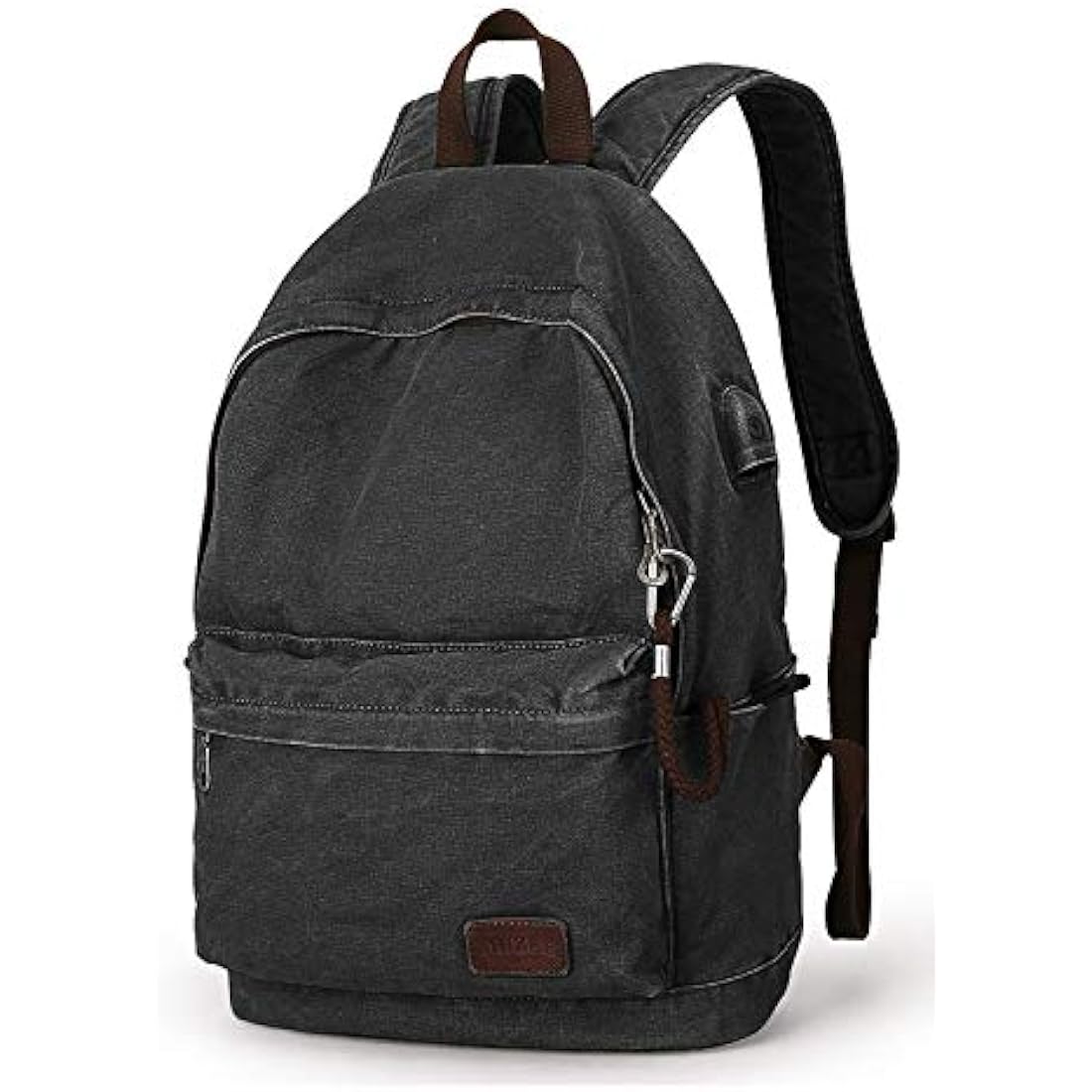 Muzee Canvas Laptop Backpack – Anti-Theft School Daypack with USB Port