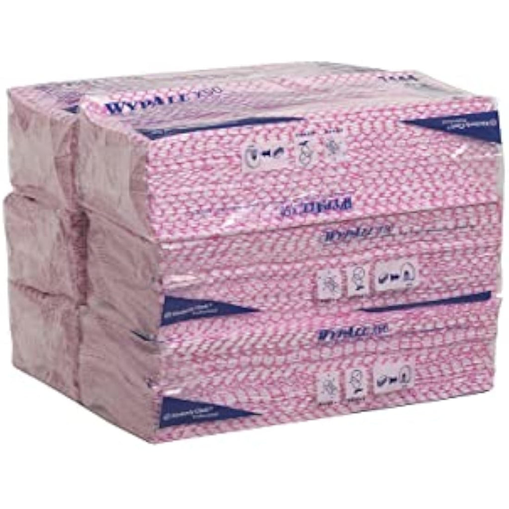 WypAll X50 Red Cleaning Cloths – Food Safe Absorbent Wipes – 300 Pack