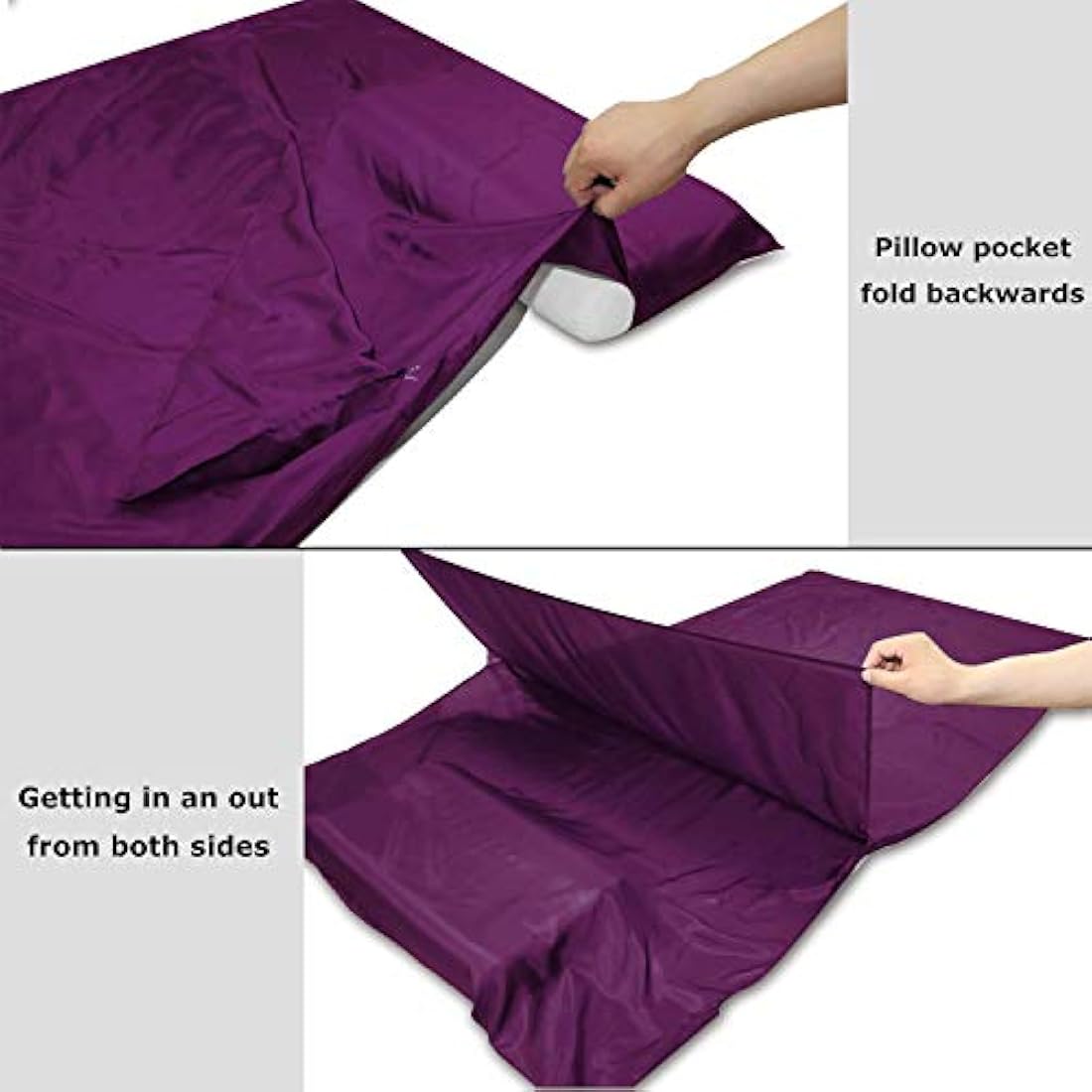 BROWINT Mulberry Silk Sleeping Bag Liner | Extra Wide Travel Sleep Sack