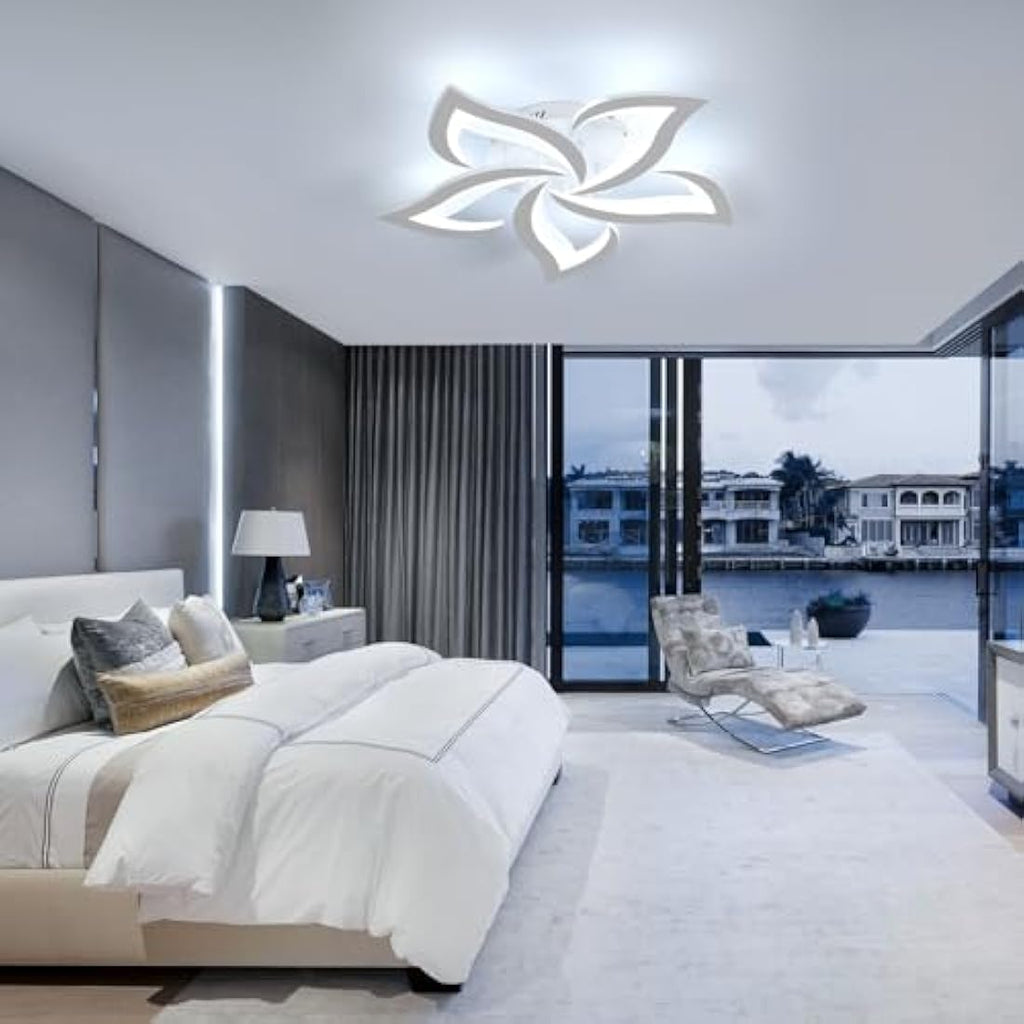 Dorlink 60W LED Flower Ceiling Light – Modern 5-Light Acrylic Fixture