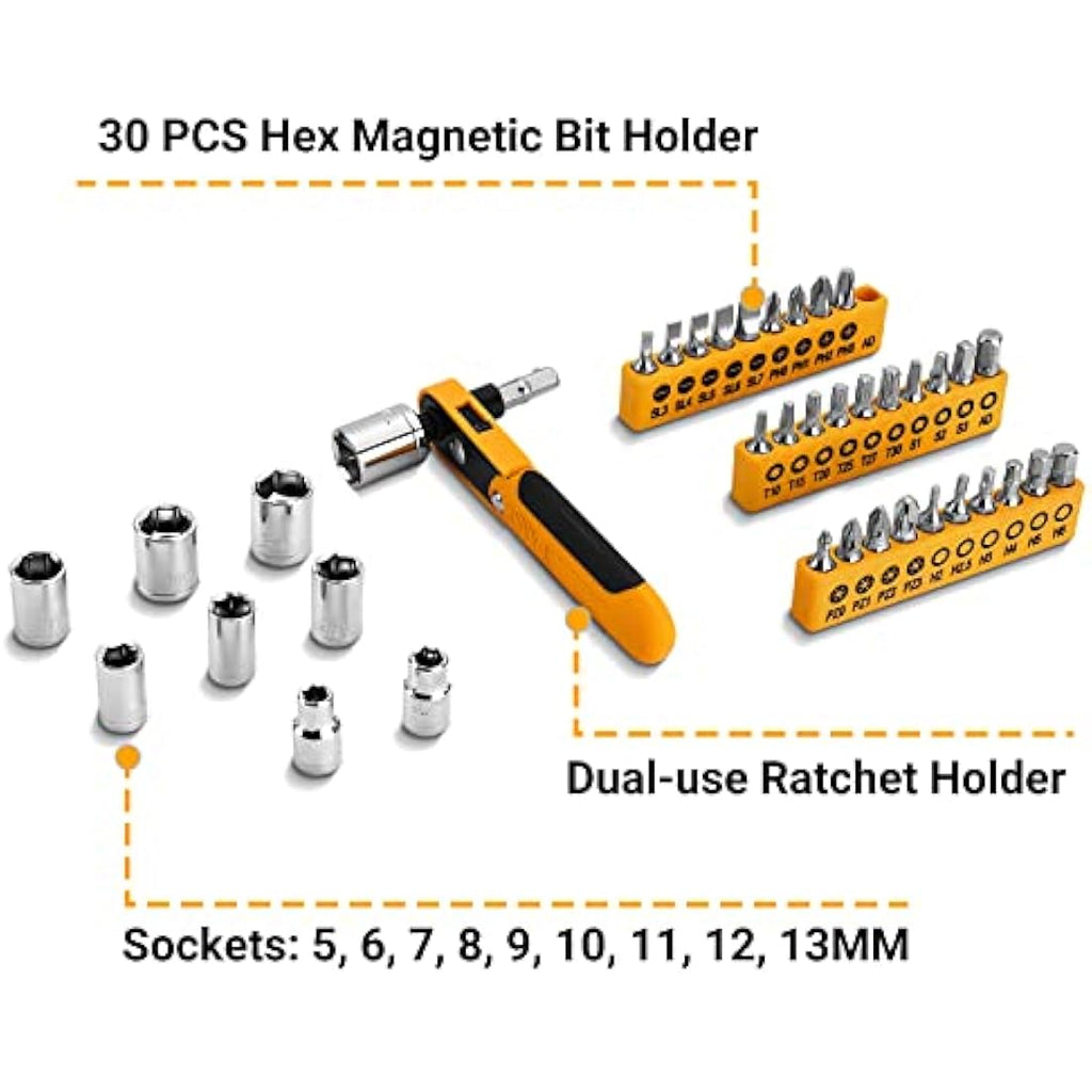 DEKO 100 Piece Home Repair Tool Set | Household Hand Tool Kit with Case