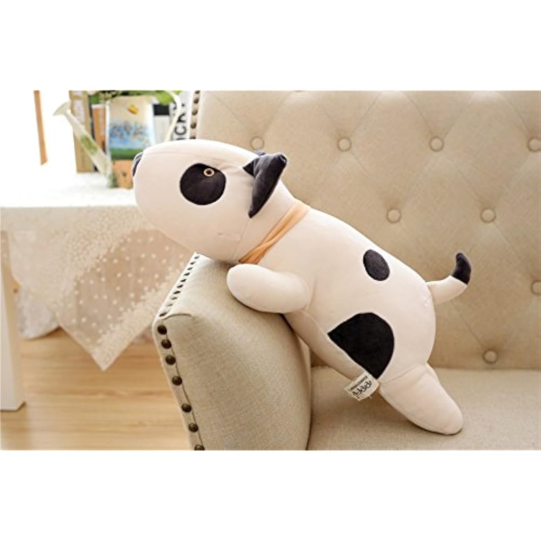 Vintoys Bull Terrier Plush Stuffed Animal - 21 Inch Soft Hugging Pillow
