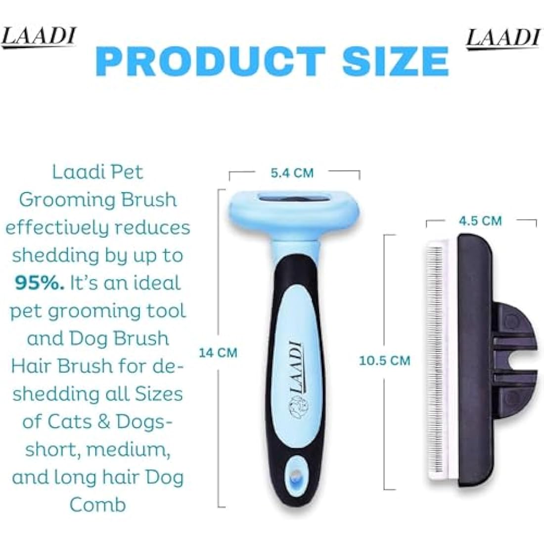 Laadi Pet Deshedding Tool – Professional Grooming Brush for Dogs & Cats
