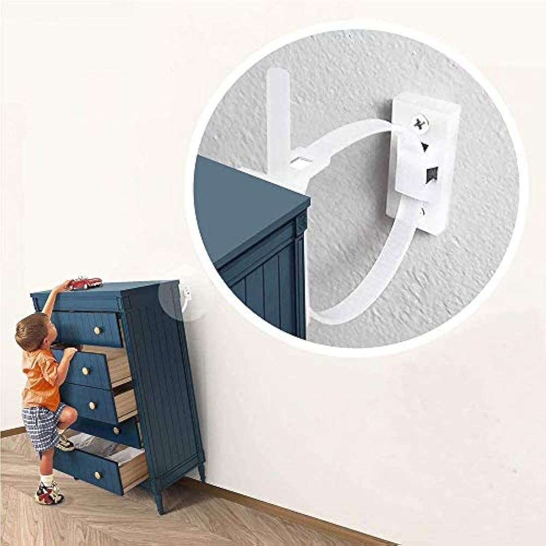 Jolof Store Anti-Tip Furniture Straps – 10 Pack Nylon Baby Proofing Anchors