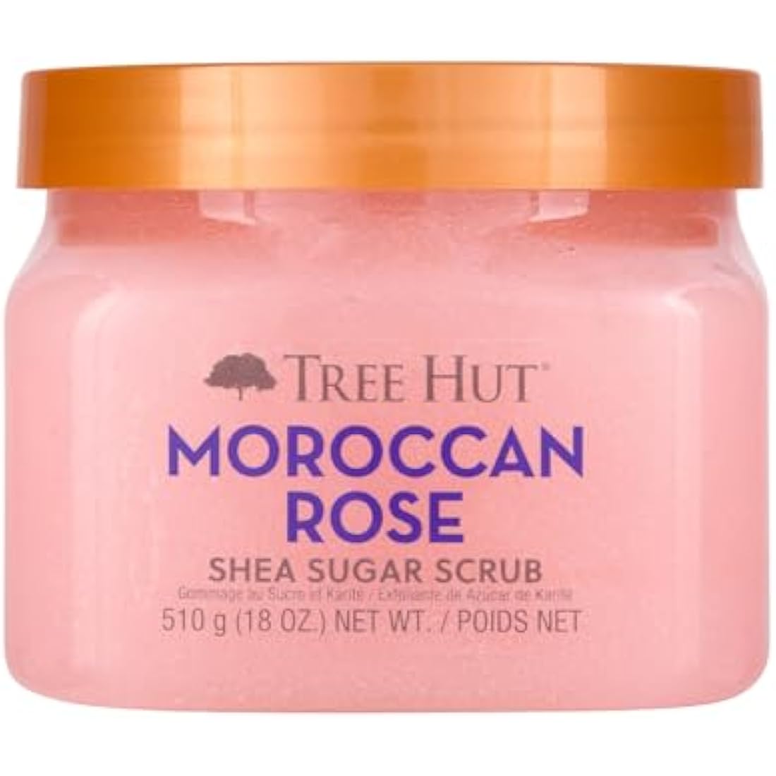 Tree Hut Moroccan Rose Shea Sugar Scrub – Exfoliating Body Scrub, 18 oz