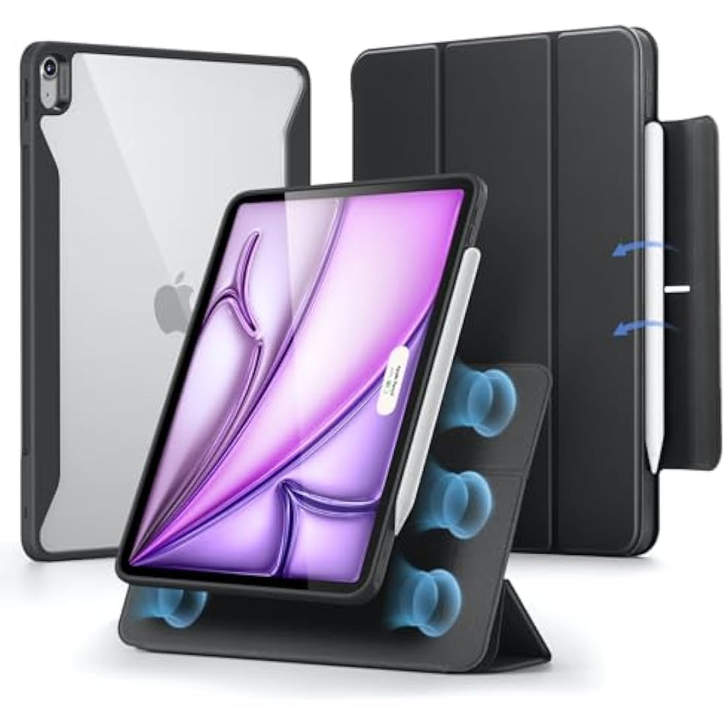 ESR iPad Air 13 Inch Case (M3/M2) | Rebound 360 Magnetic Stand – Black