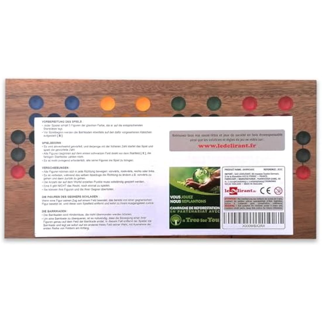 Barricade Malefitz Strategy Board Game | Eco-Friendly Wooden Travel Set
