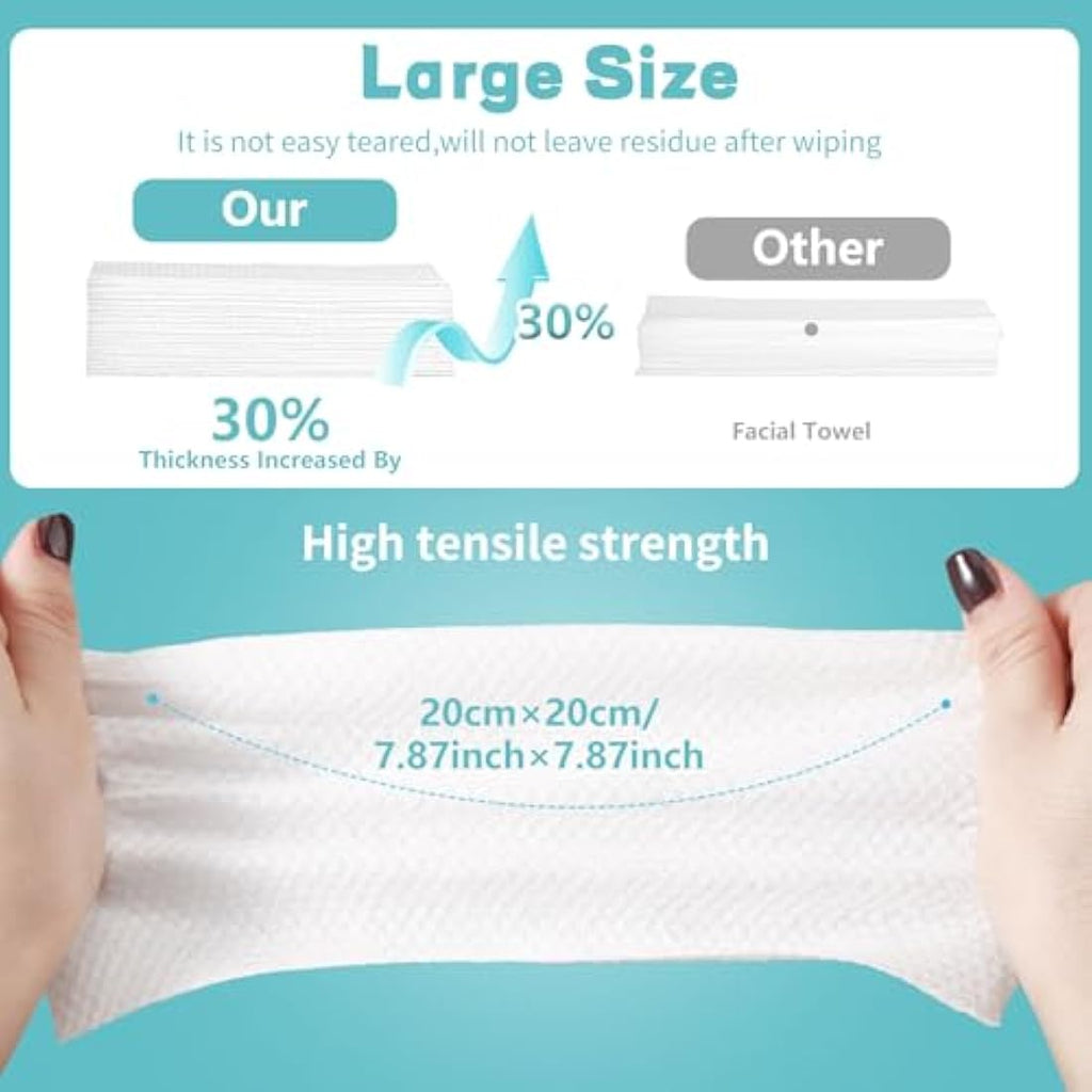 Jolof Store Disposable Face Towel | 600 Count Soft Cotton Facial Wipes