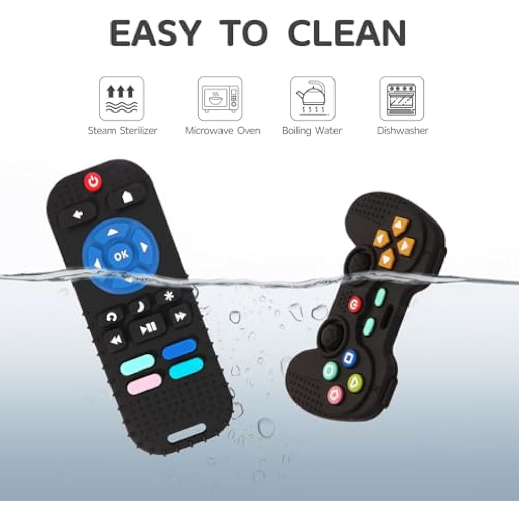 Hooku 2-Pack Remote Control Silicone Teething Toys for Babies | BPA-Free