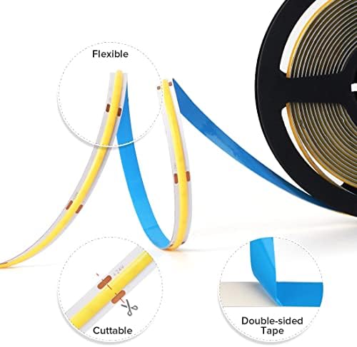 BTF-LIGHTING FCOB LED Strip | 528 LEDs/m Natural White 24V 10mm Tape