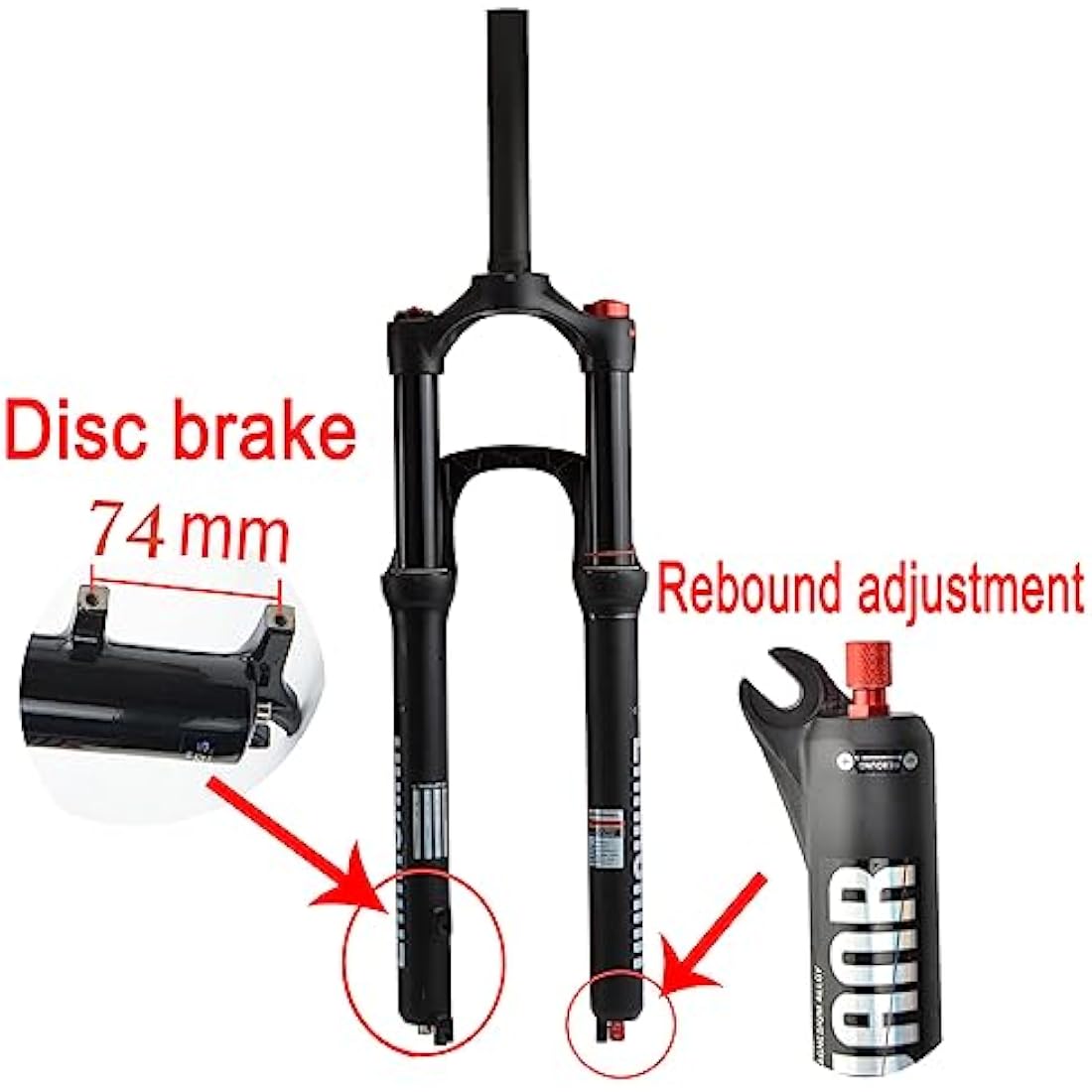 LANXUANR MTB Air Suspension Fork – 100mm Travel Rebound Adjustment