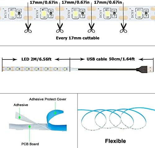 GOMING UV LED Black Light Strip – 4M USB Powered 395-400nm Purple Tape